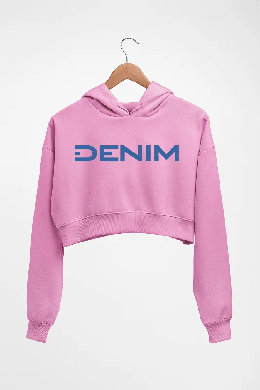 Denim Crop HOODIE FOR WOMEN