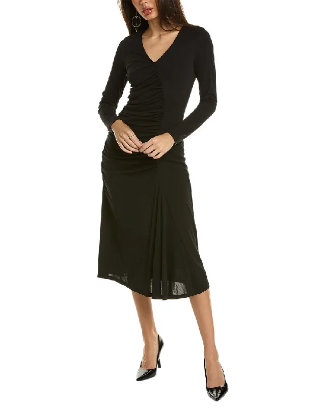 Donna Karan Ruched Midi Dress