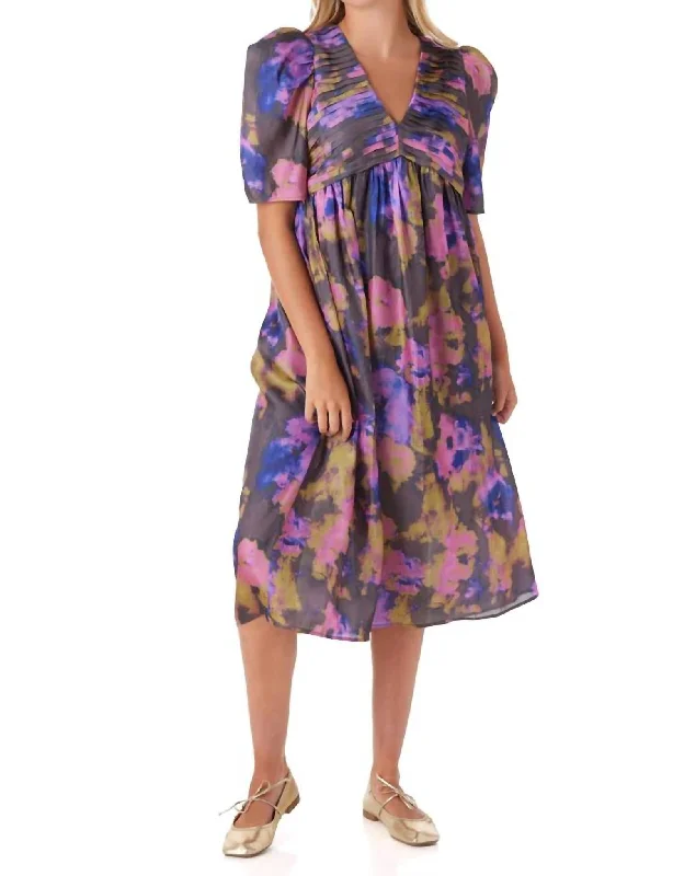 Marley Dress In Blurred Floral