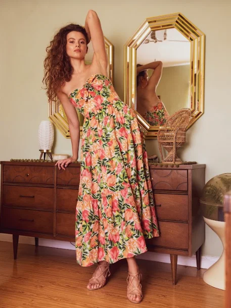 Final Clearance trendy mini dressSTRAPLESS MAXI DRESS