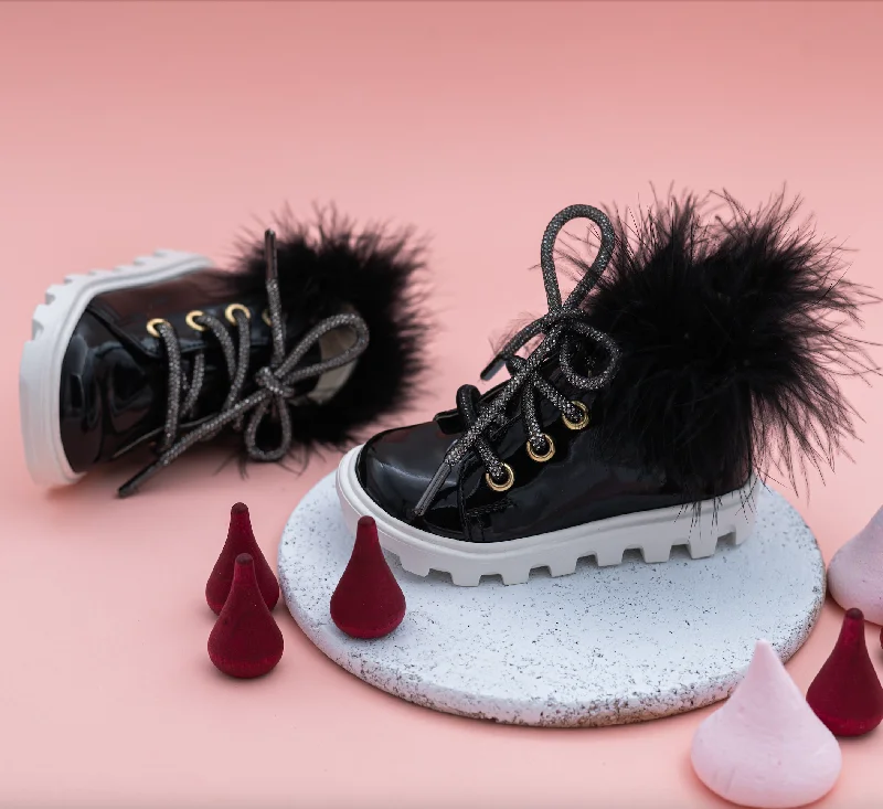Mega Deal trendy mini dressLeather Black Boot