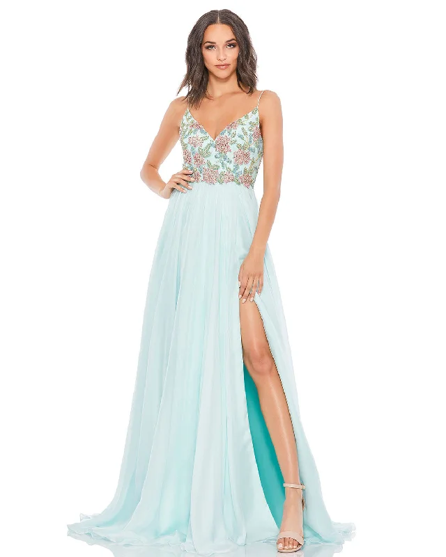 Buy More, Save More ashionable dressJewel Encrusted Thigh High Slit Gown