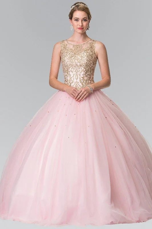 Value Deals chic shift dressEmbroidered Long Quinceanera Dress with Bolero