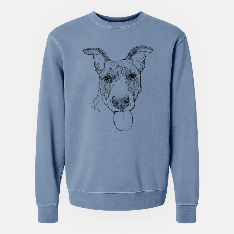 Value Deals trendy fitness sweatshirtDoodled Tater Tot the Am Staff/German Shepherd Mix - Unisex Pigment Dyed Crew Sweatshirt Value Deals trendy fitness sweatshirtDoodled Tater Tot the Am Staff/German Shepherd Mix - Unisex Pigment Dyed Crew Sweatshirt