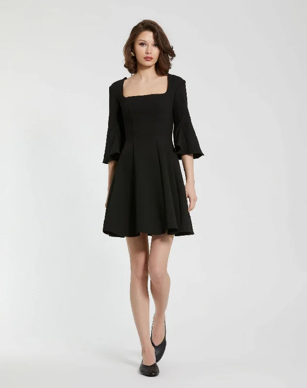 Hot Deal stylish dressMac Duggal 21011 Short Mini Square Neck Cocktail Dress