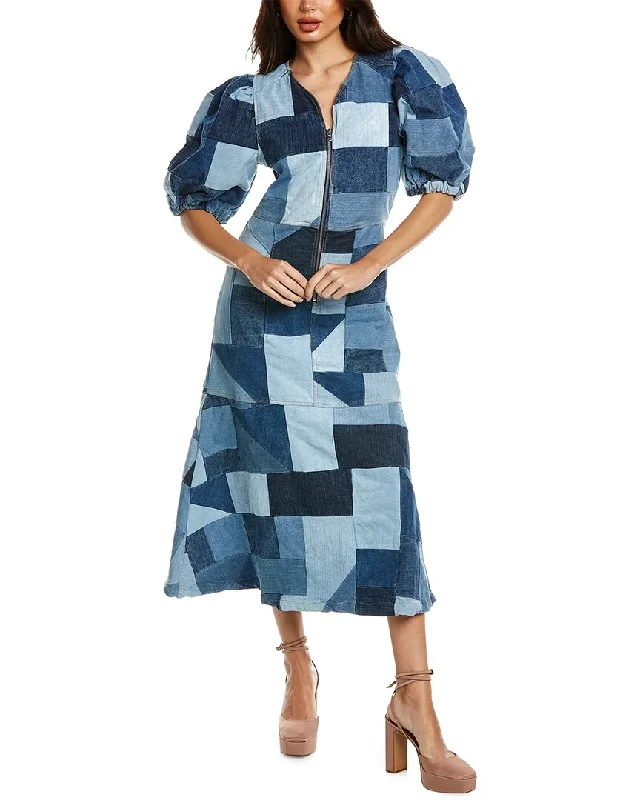 Super Savings fitted bodycon dressSEA NY Diego Denim Zip Front Dress