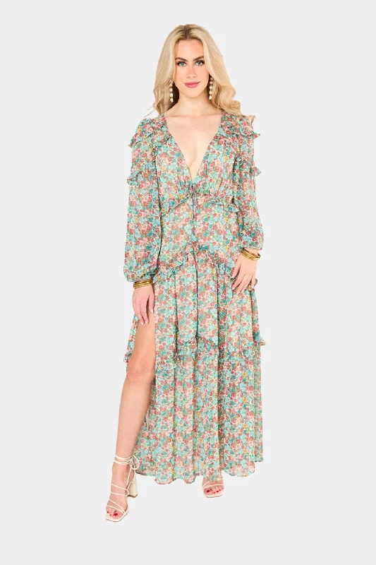 Deep Discounts elegant dressPia Long Sleeve Maxi Dress - Lush