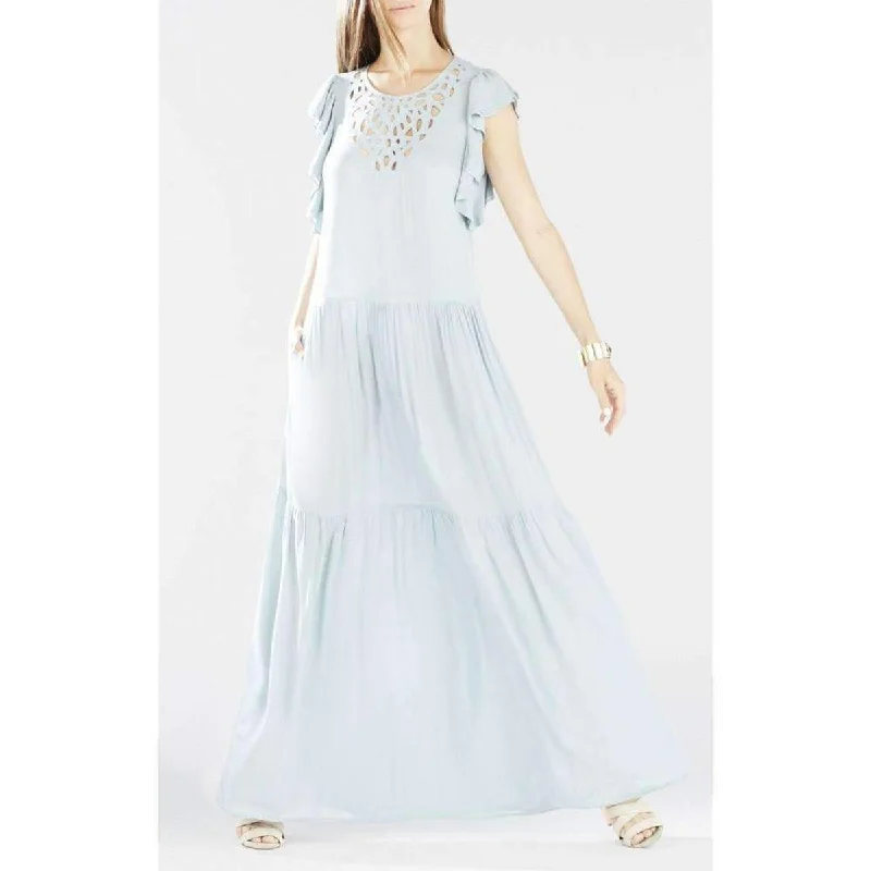 Special Savings elegant shift dressLyndsy Flutter Sleeve Cutout Embroidered Maxi Dress TFQ66E25-L3R