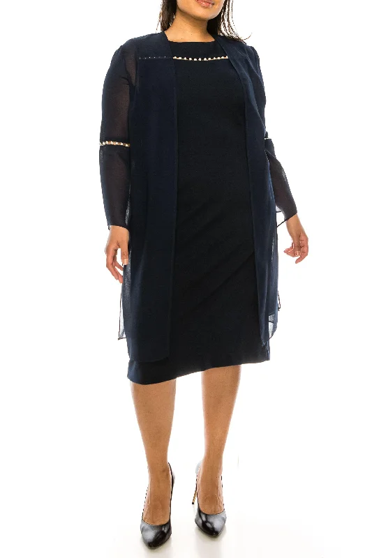 Limited Time Offer classic fit-and-flare dressMaya Brooke Plus Size Short Jacket Dress 29543