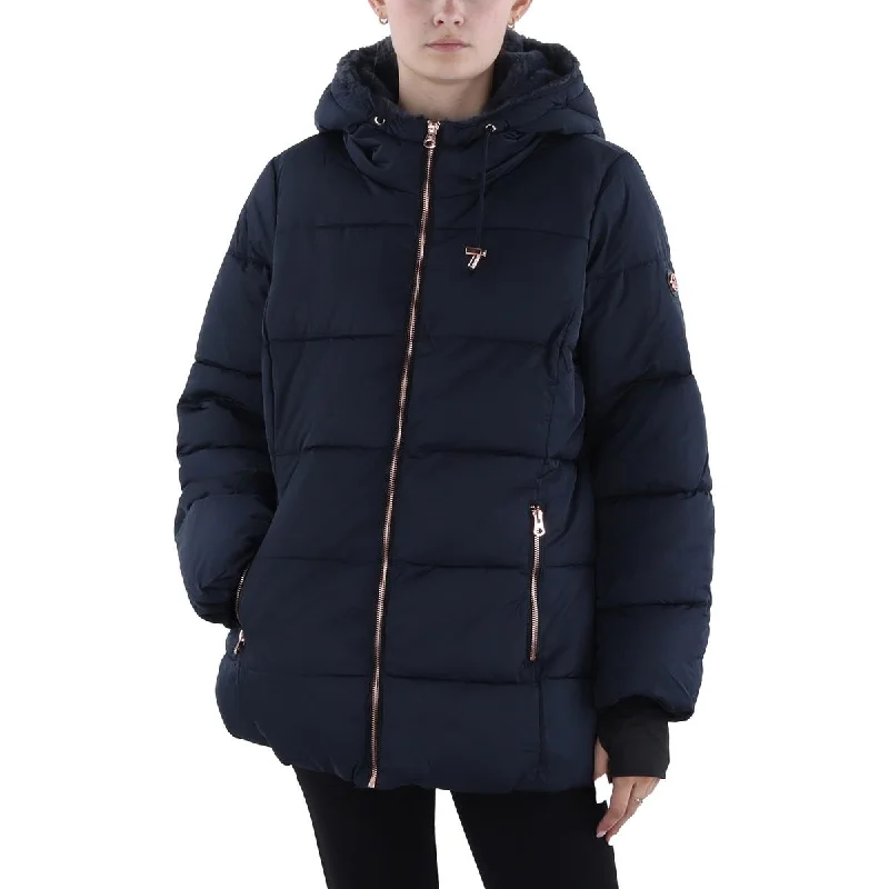 Shop and Save classic bomber jacketWomens Insulated Faux Fur Lined Puffer Jacket