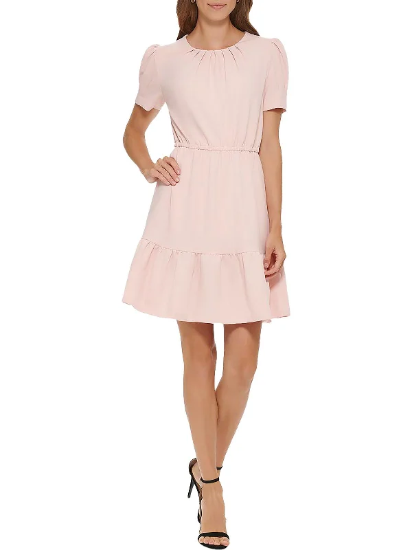 Special Discount trendy dressWomens Crepe Ruched Sheath Dress