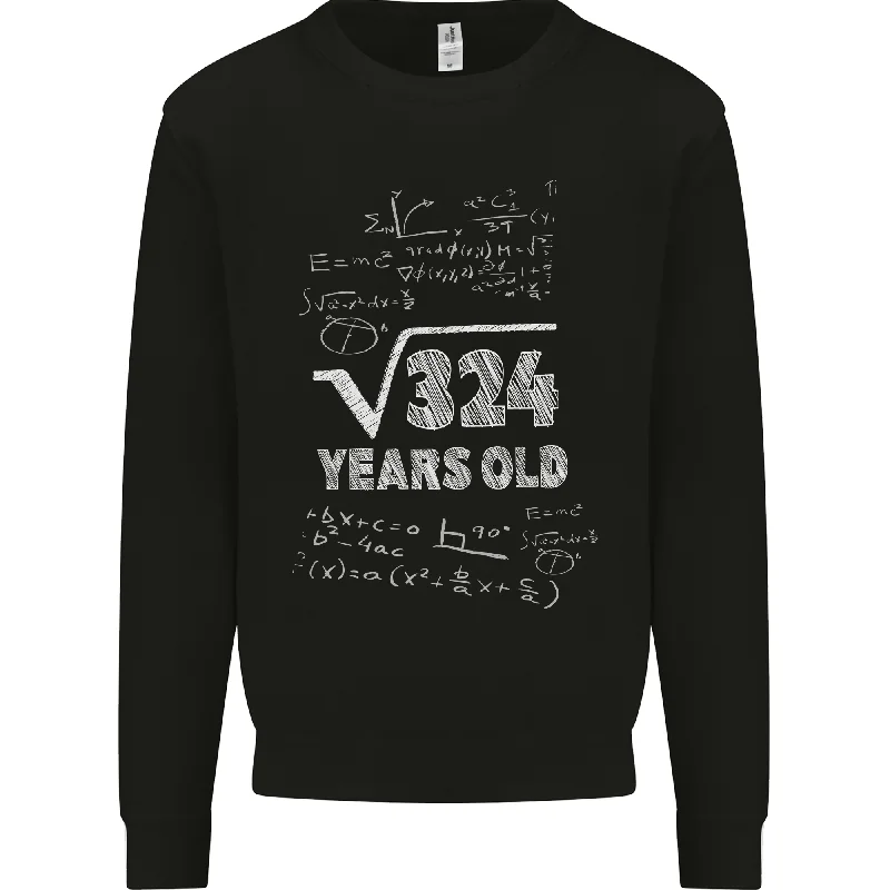 18th Birthday 18 Year Old Geek Funny Maths Mens Sweatshirt Jumper