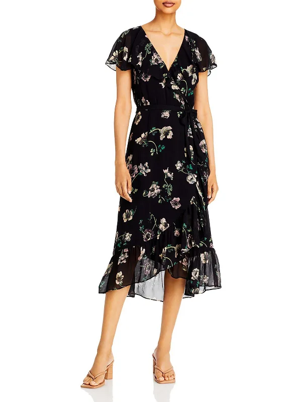 Members Only wrap-around dressPalisades Womens Belted Long Wrap Dress