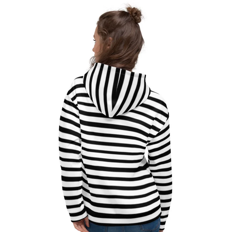 Daily Specials comfortable hooded sweatshirtBlack Stripes Unisex Hoodie, Black White Horizontal Stripe Print Women's or Men's Unisex Hoodie- Made in USA/EU/MX Daily Specials comfortable hooded sweatshirtBlack Stripes Unisex Hoodie, Black White Horizontal Stripe Print Women's or Men's Unisex Hoodie- Made in USA/EU/MX