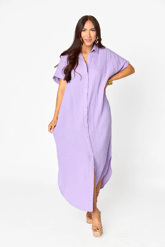 Early Access luxury dressCarmen Cover Up Caftan Maxi Dress - Lavender