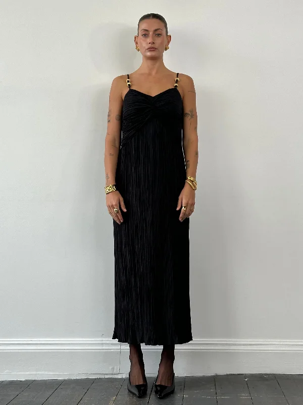 Markdowns Vintage Plisse Maxi Dress - M/L