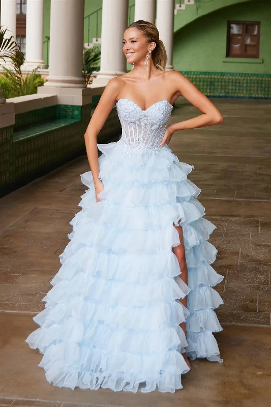 Epic Deals stylish dressNox Anabel R1688 Long A Line Layered Formal Prom Dress