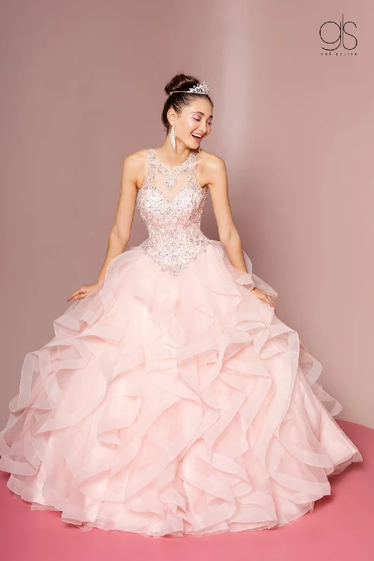 Discount Mania A-line dressJewel Embellished Illusion Sweetheart Quinceanera Dress