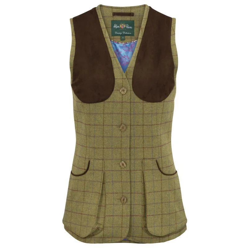 Bargain Blast contemporary trench coatAlan Paine Combrook Tweed Ladies Shooting Waistcoat - Aspen