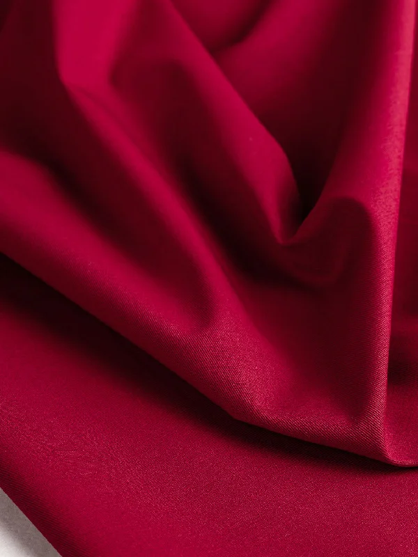 Lightweight Organic Cotton Stretch 6 oz Twill - Scarlet