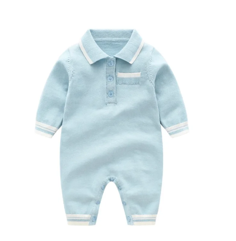Flash Deals elegant maxi dressBaby Blue Boys Romper