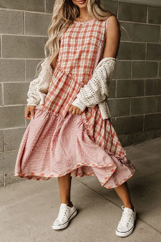 Weekend Deal Sadie Plaid Midi Dress