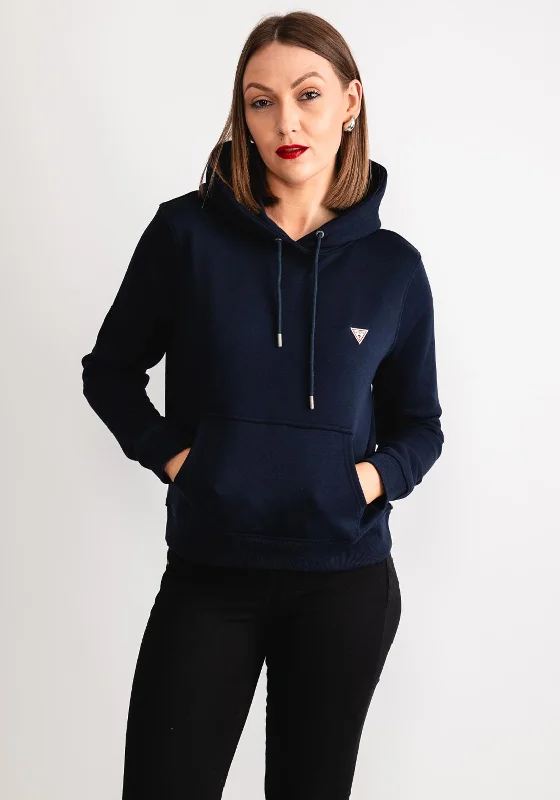 Buy Now simple hoodieGuess Womens Mini Patch Logo Hoodie, Navy