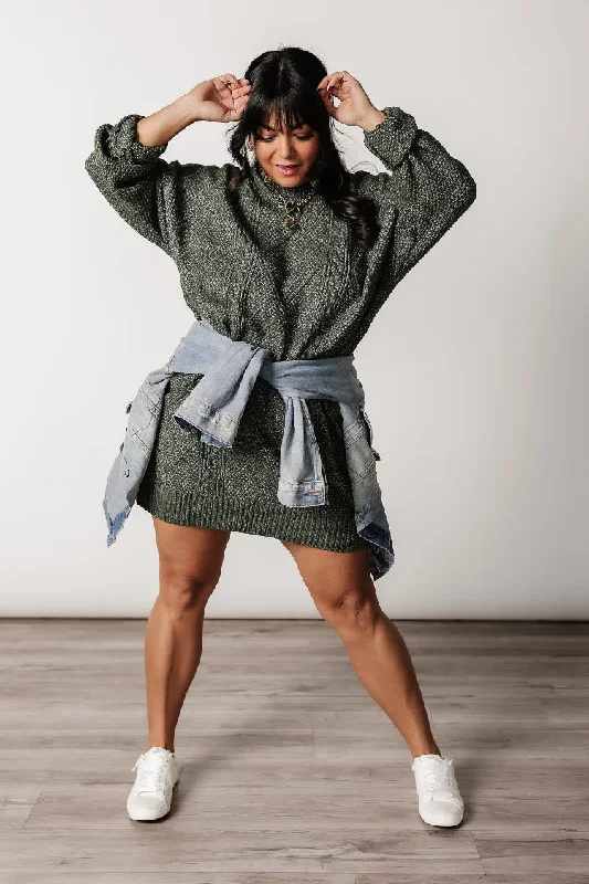 Price Reduction Diana Sweater Dress - Green