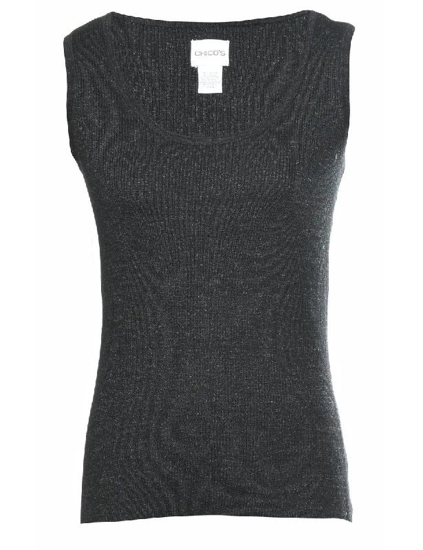 Steals and Deals everyday winter coatMetallic Look Sweater Vest - S