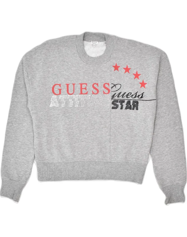 Price Reduction lightweight hoodieGUESS Womens Graphic Sweatshirt Jumper UK 14 Medium Grey Cotton Price Reduction lightweight hoodieGUESS Womens Graphic Sweatshirt Jumper UK 14 Medium Grey Cotton