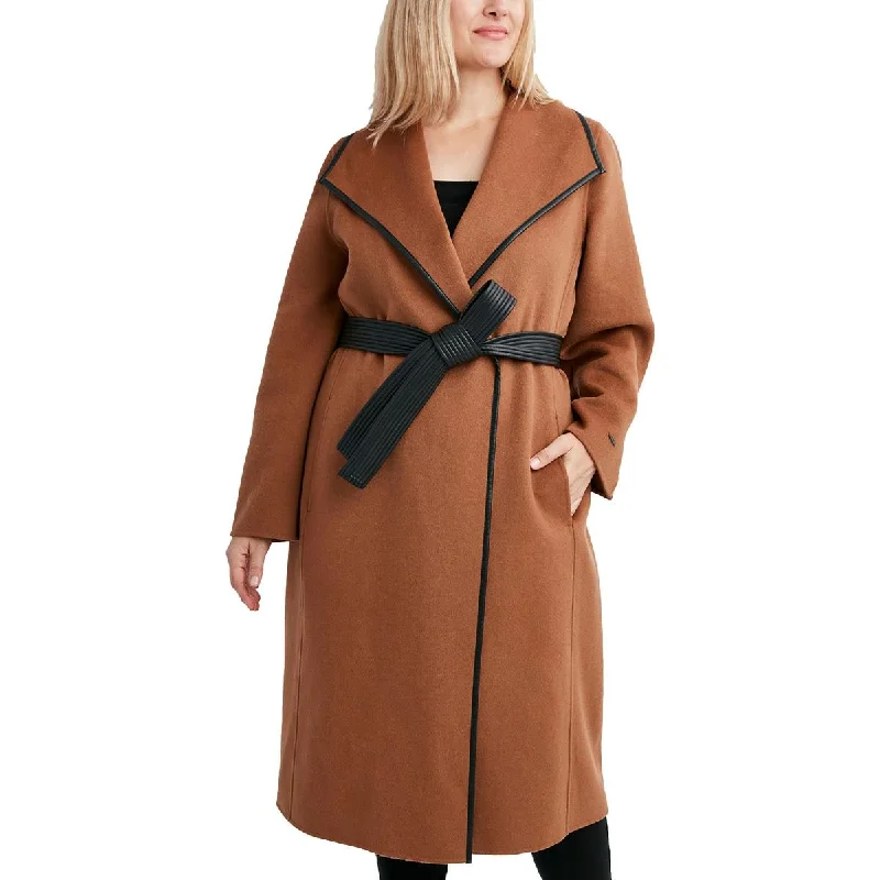 Reduced Prices classic zip-up coatPlus Womens Wool Blend Long Trench Coat