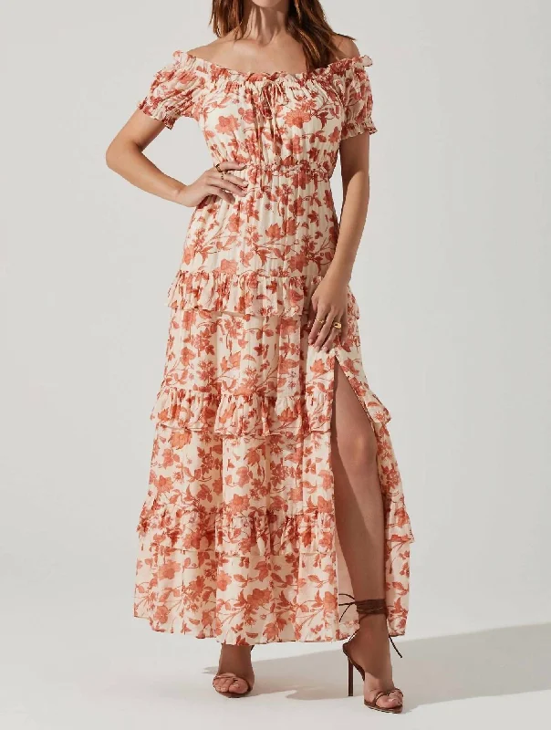Steals and Deals shift dressViona Dress In Red Ivory Floral