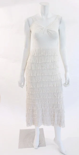 Vintage 50's Crepe Fringe Dress