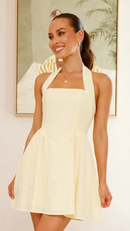 Deep Discounts Peyton Mini Dress - Yellow