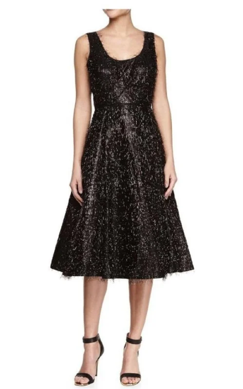 Price Slash midi dressSleeveless Beaded & Eyelash Fringe Cocktail Dress
