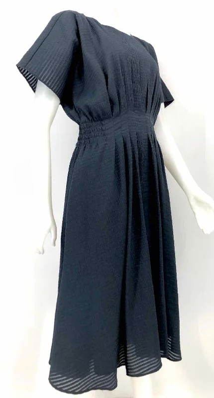 CLUB MONACO Navy Textured Short Sleeves Size 8  (M) Dress