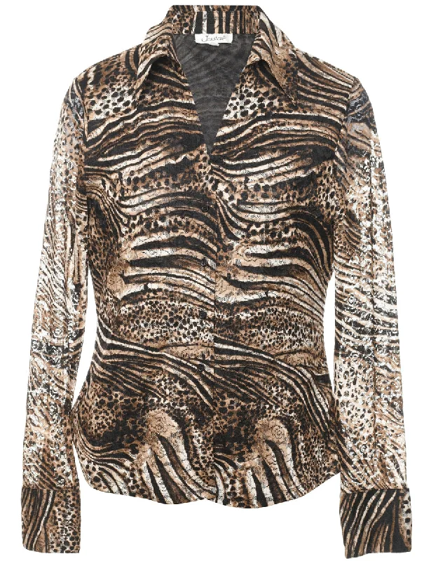 Lowest Prices lightweight winter coatLeopard Print Blouse - L