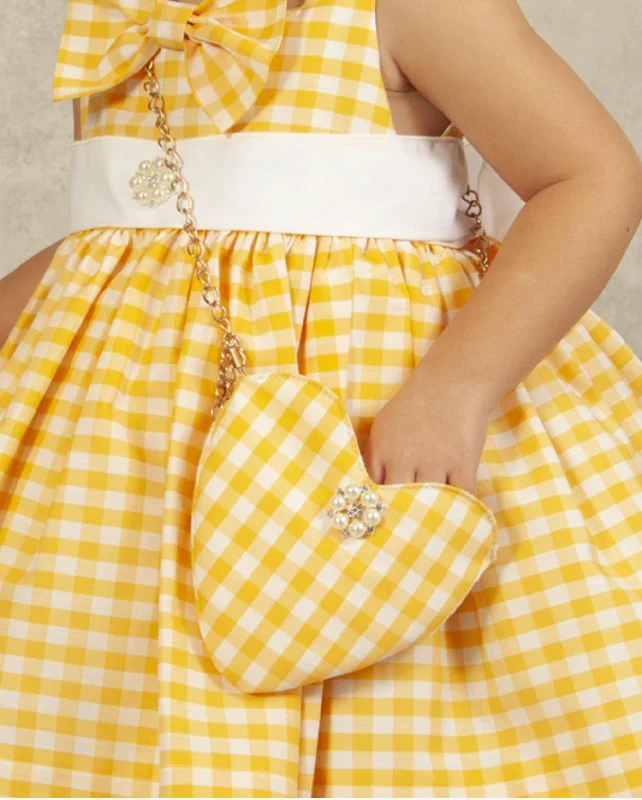 Hurry In boho-chic dressYellow Gingham Handbag