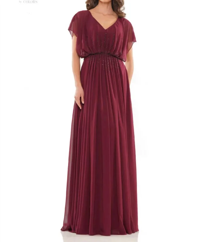 Special Offer vintage-inspired dressMv1156 In Wine