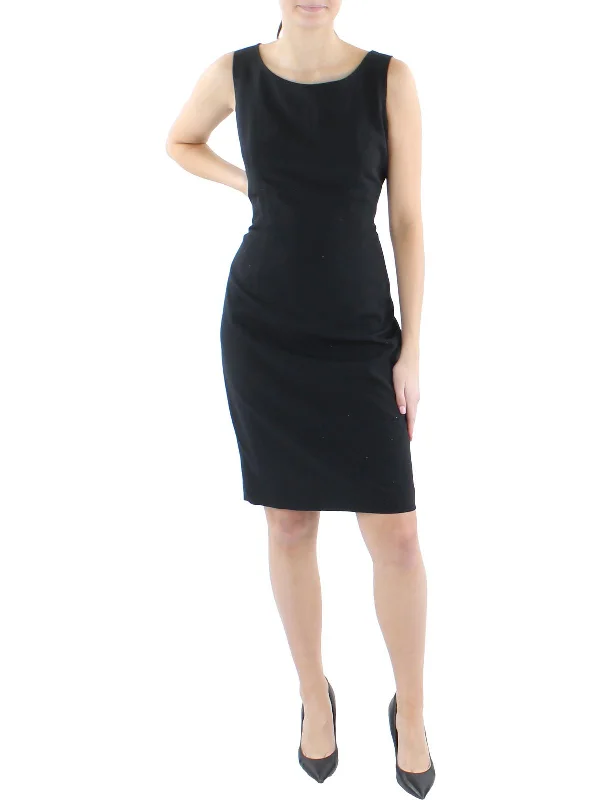 Womens Knit Sleeveless Sheath Dress