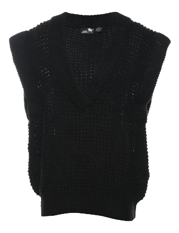 Price Cut cozy fleece coatBlack Vest - L