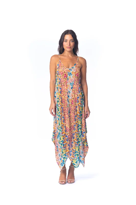 Early Access draped dressDREW FLORAL MIDI TANK DRESS