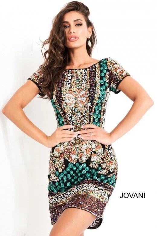 Epic Deals party dressJovani 2663 Short Homecoming Multi Cocktail Dress