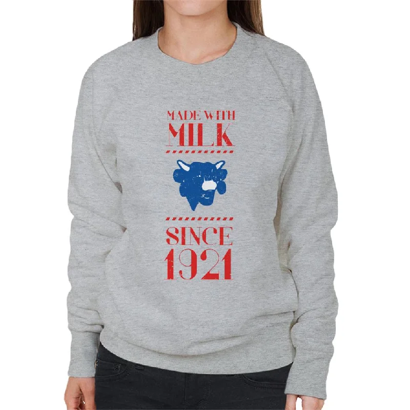 Bonus Savings soft athletic sweatshirtThe Laughing Cow Made With Milk Since 1921 Women's Sweatshirt Bonus Savings soft athletic sweatshirtThe Laughing Cow Made With Milk Since 1921 Women's Sweatshirt