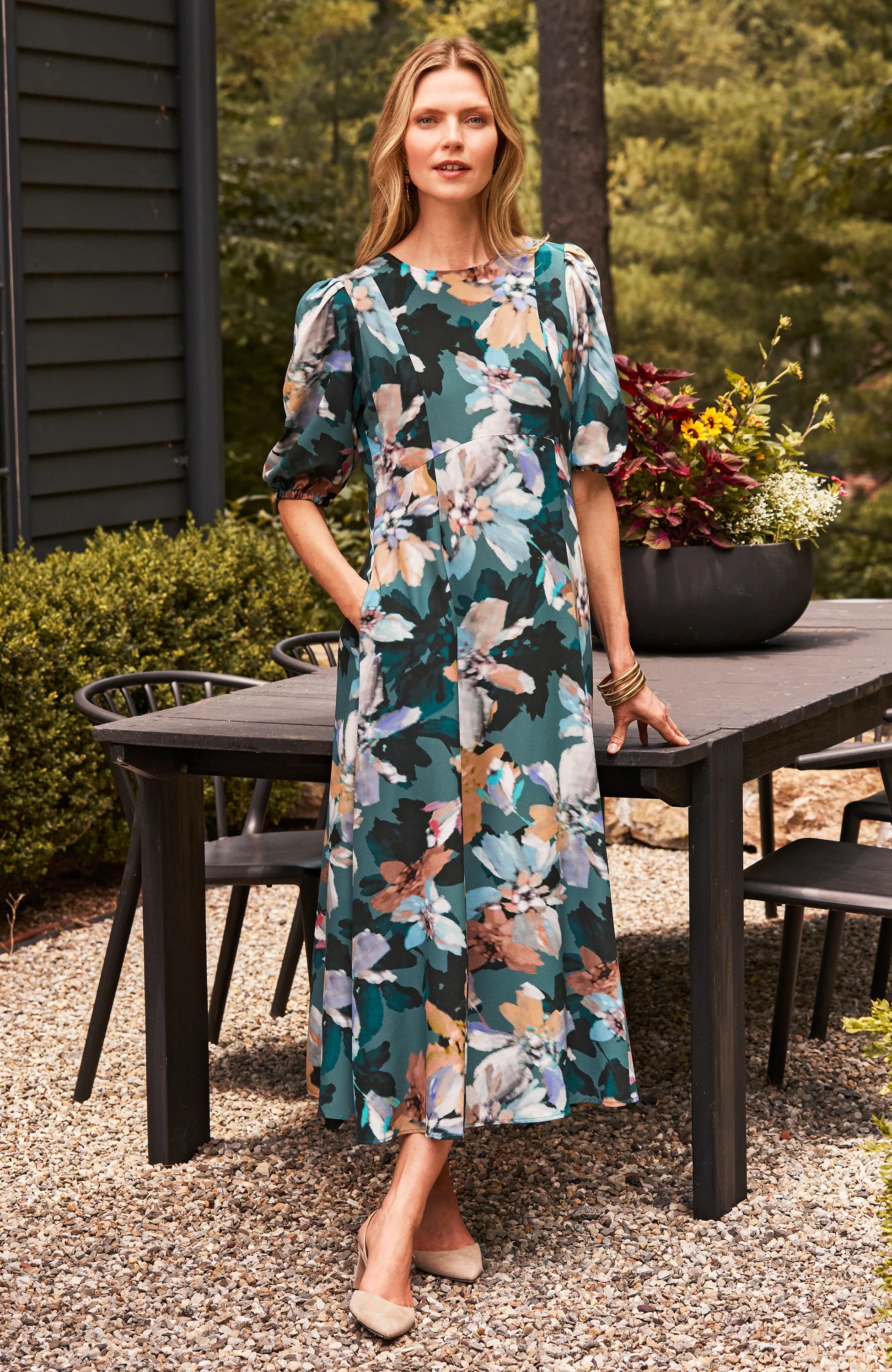 Flash Sale chic slip dressFRANKIE SILK WATERCOLOR DRESS