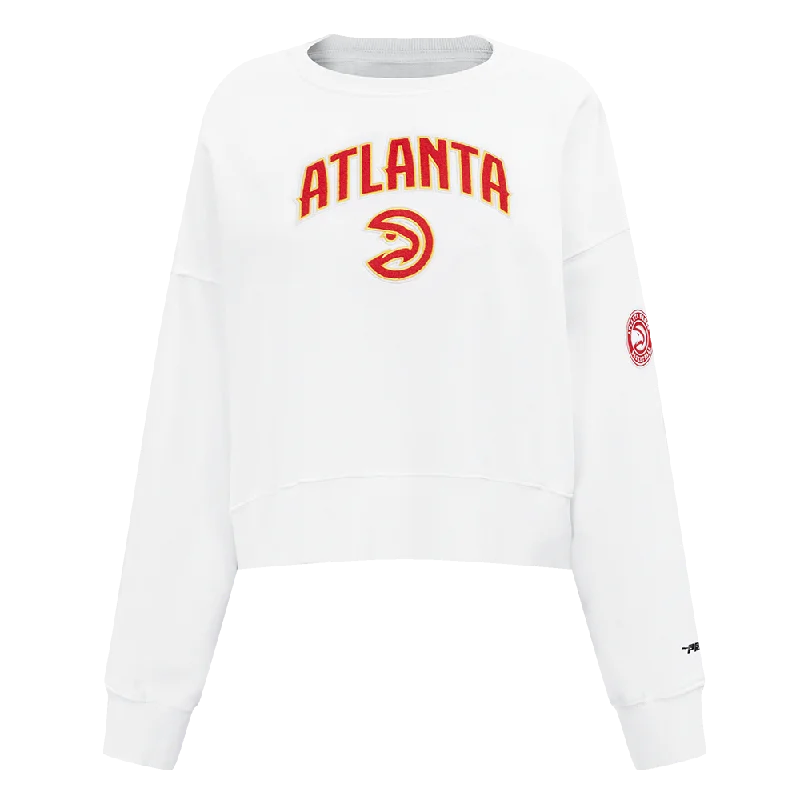 SUDADERA DE CUELLO REDONDO NBA ATLANTA HAWKS CLASSIC ESSENTIALS PARA MUJER