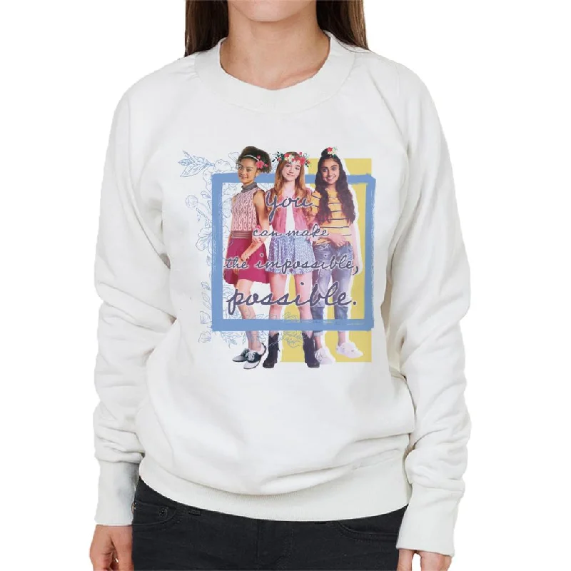 Online Specials modern athletic hoodieHolly Hobbie You Can Make The Impossible Possible Women's Sweatshirt Online Specials modern athletic hoodieHolly Hobbie You Can Make The Impossible Possible Women's Sweatshirt