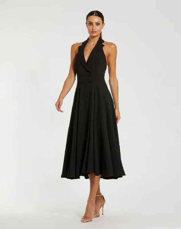 Grand Opening Sale cocktail party dressMac Duggal 27252 A Line Tea Length Evening Formal Dress