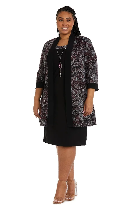 Super Bargain wrap dressR&M Richards 9213W Plus Size Short Jacket Dress Sale