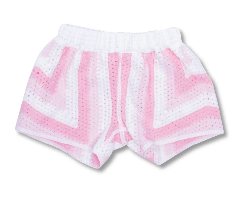 Clearance Items chic dressPink Stripe Crochet Short
